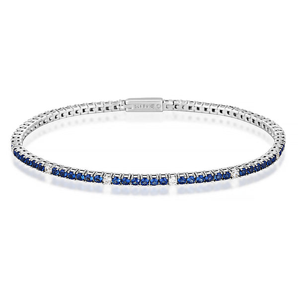 Georgini Milestone Sapphire 2mm Tennis Bracelet in Silver