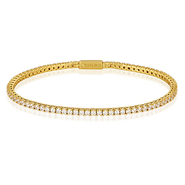 Georgini Milestone Cubic Zirconia 2mm Tennis Bracelet in Gold