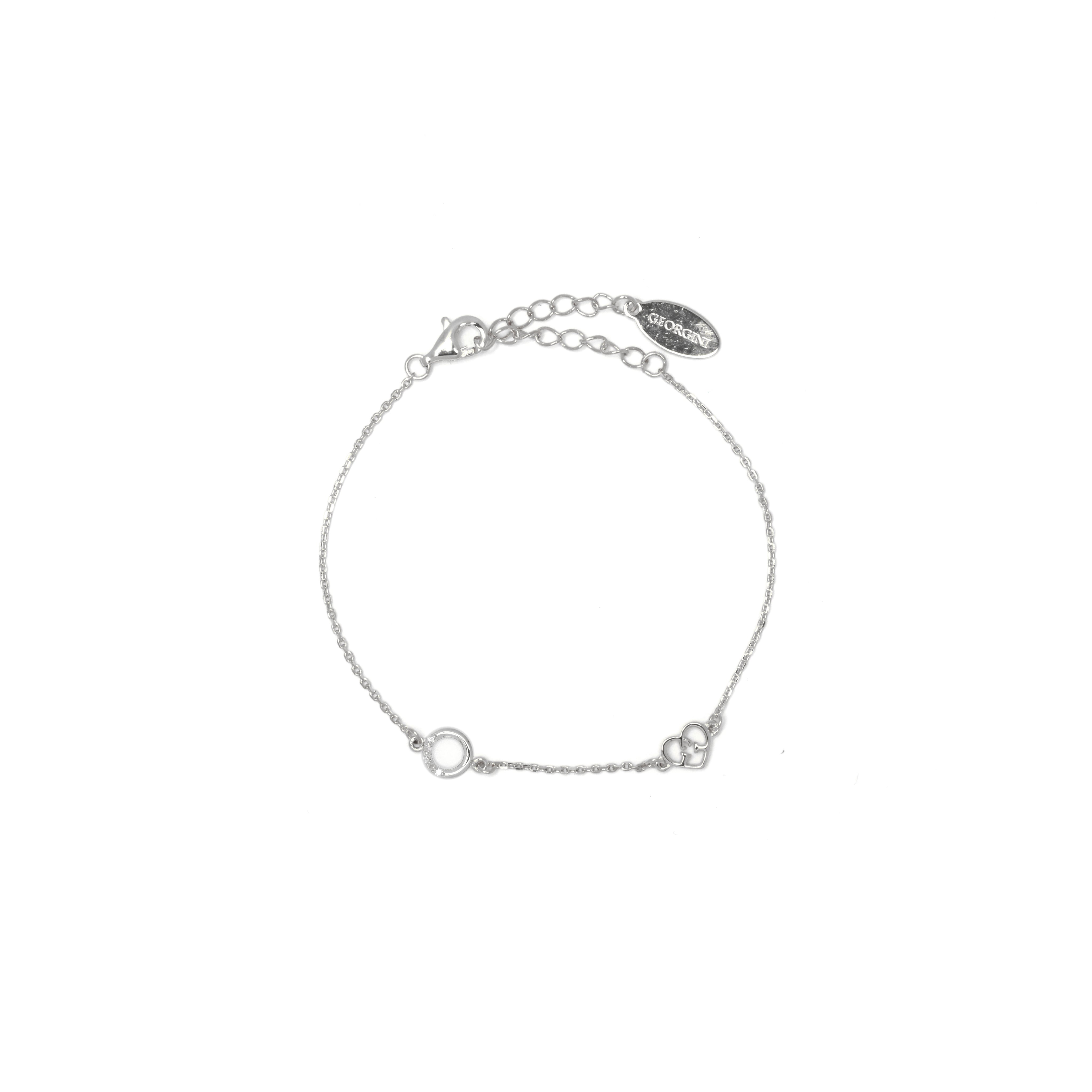 Diamonds by Georgini Five Natural Diamond Circle Bracelet Silver