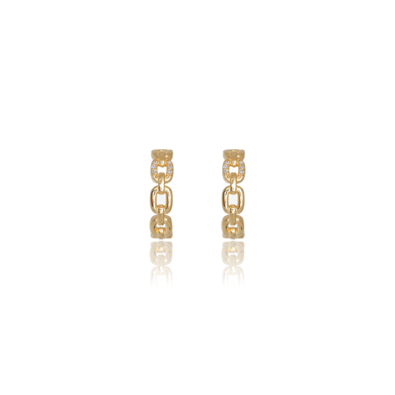 Diamonds by Georgini Twelve Natural Diamond Link Earrings Gold