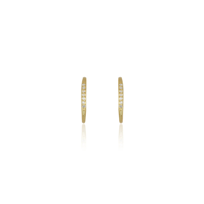 Diamonds by Georgini Fourteen Natural Diamond Hoop Earrings Gold