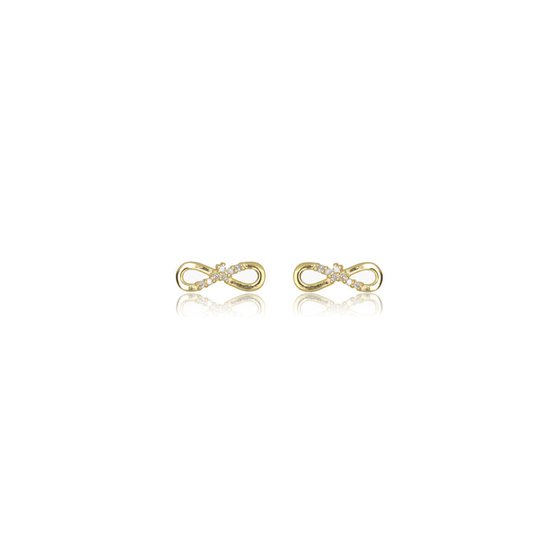 Diamonds by Georgiini Fourteen Natural Diamond Infinity Earrings Gold