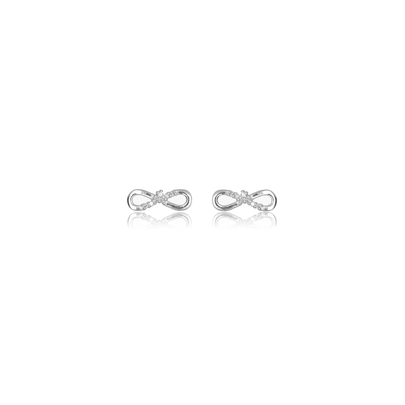 Diamonds by Georgiini Fourteen Natural Diamond Infinity Earrings Silver