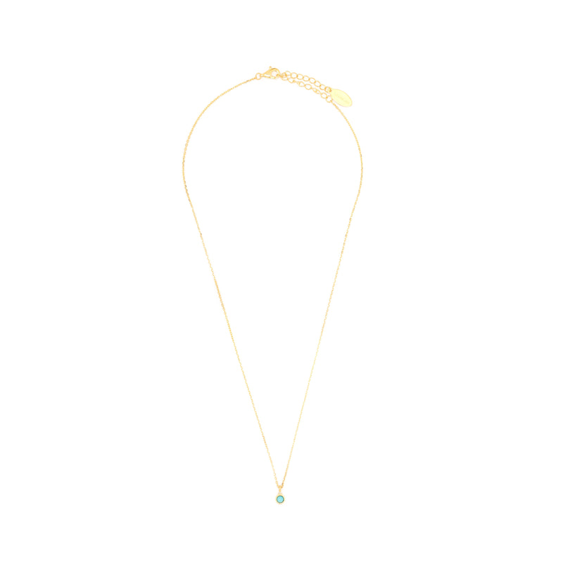 Diamonds by Georgini Natural Turquoise and Diamond December Pendant Gold