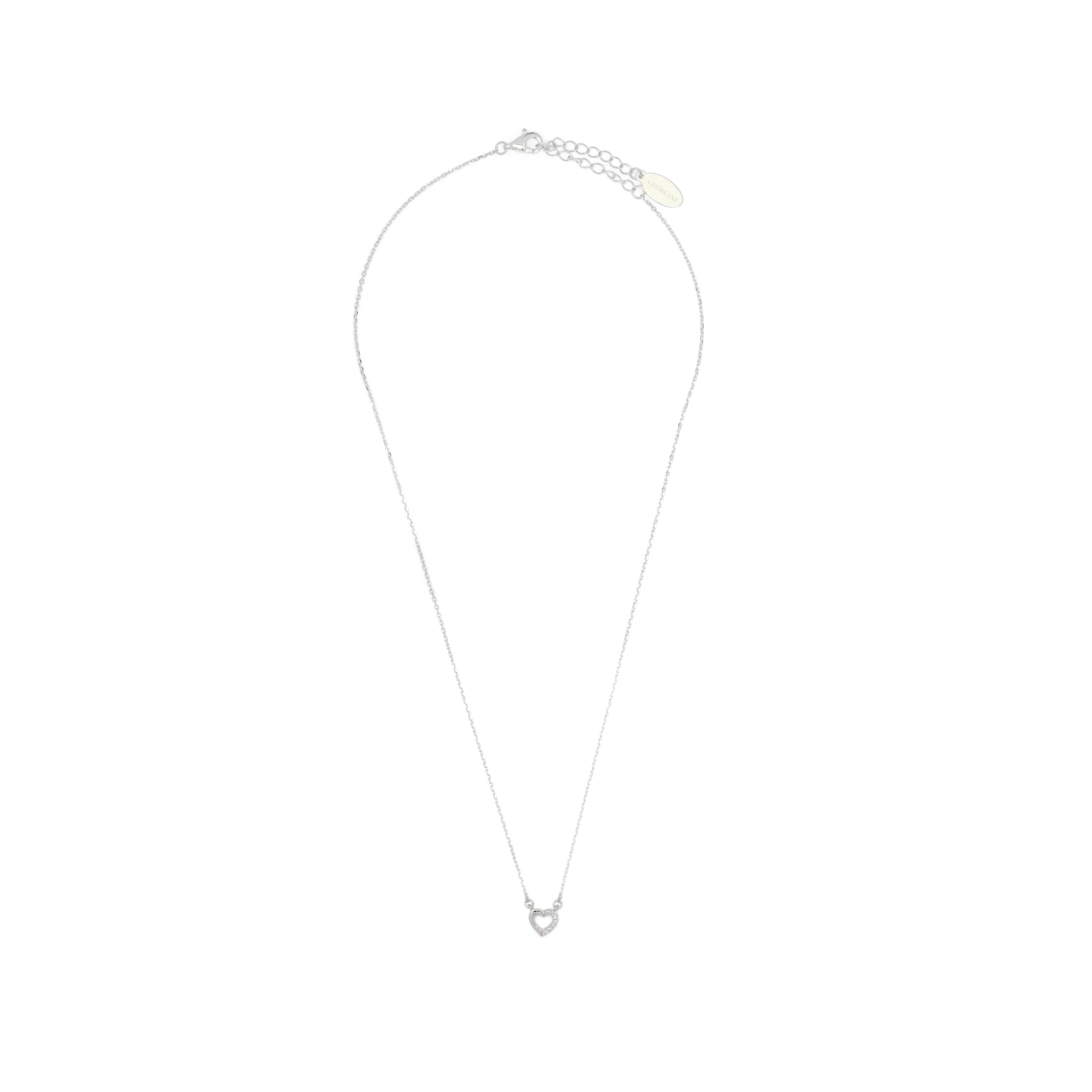 Diamonds by Georgini Seven Natural Diamond Heart Pendant Silver