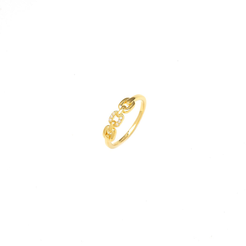 Diamonds by Georgini Six Natural Diamond Link Ring Gold