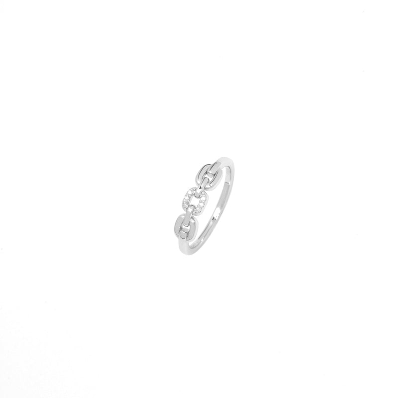 Diamonds by Georgini Six Natural Diamond Link Ring Silver