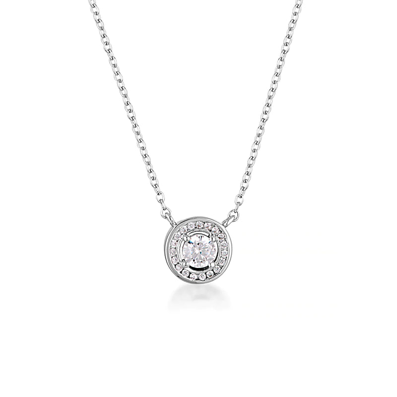 Georgini Milestone Cubic Zirconia Halo Pendant in Silver