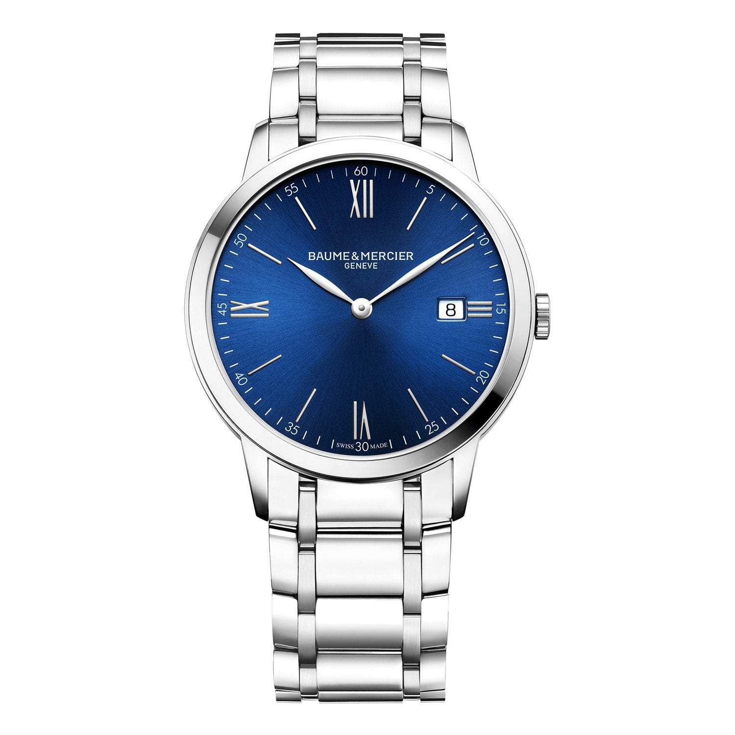 Baume & Mercier - My Classima Blue Diamond Stainless Steel 40mm Mens Watch