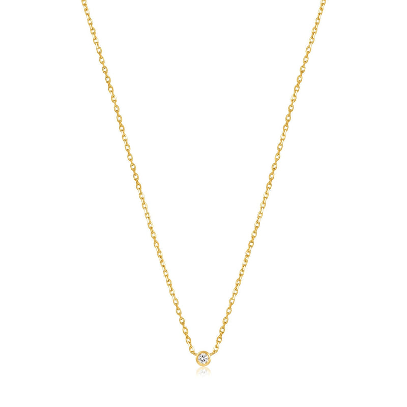 Ania Haie 14ct Gold Single Natural Diamond Necklace