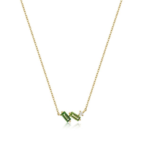 Ania Haie 14ct Gold Tourmaline and White Sapphire Necklace