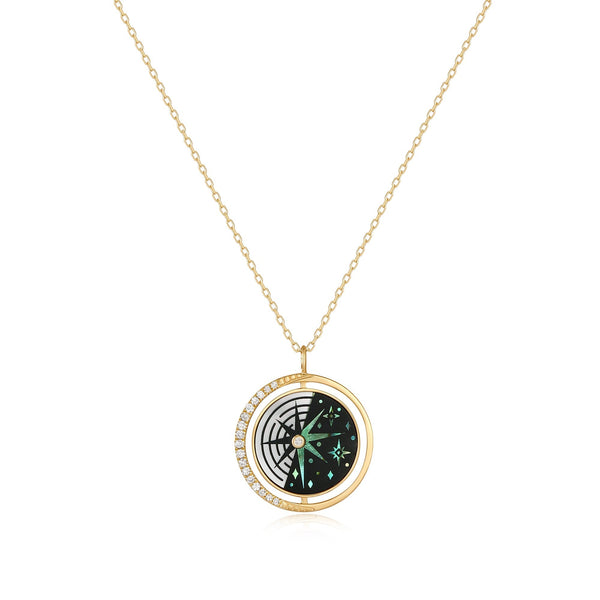 Ania Haie 14ct Gold Diamond Cosmos Pendant Necklace