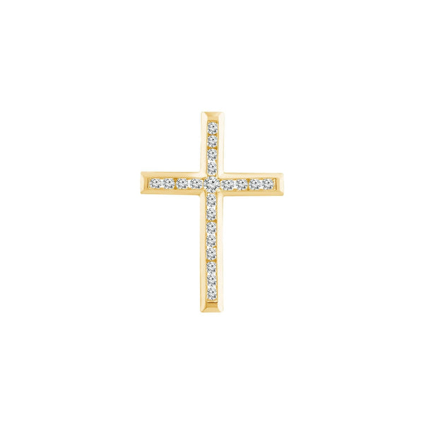 9ct Yellow Gold 0.50ct Diamond Cross Pendant