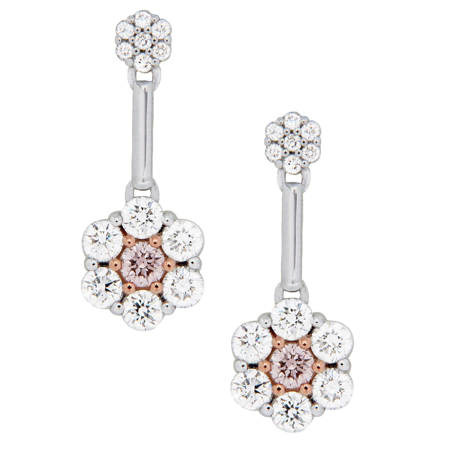 Pink Argyle earrings
