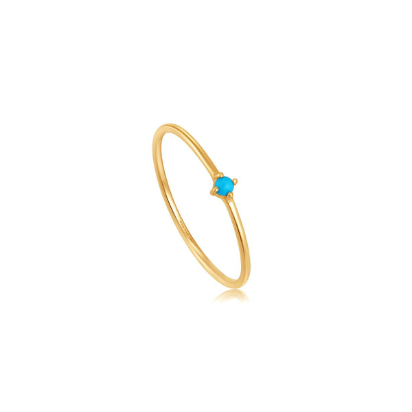 Ania Haie 14ct Gold Turquoise Stone Ring