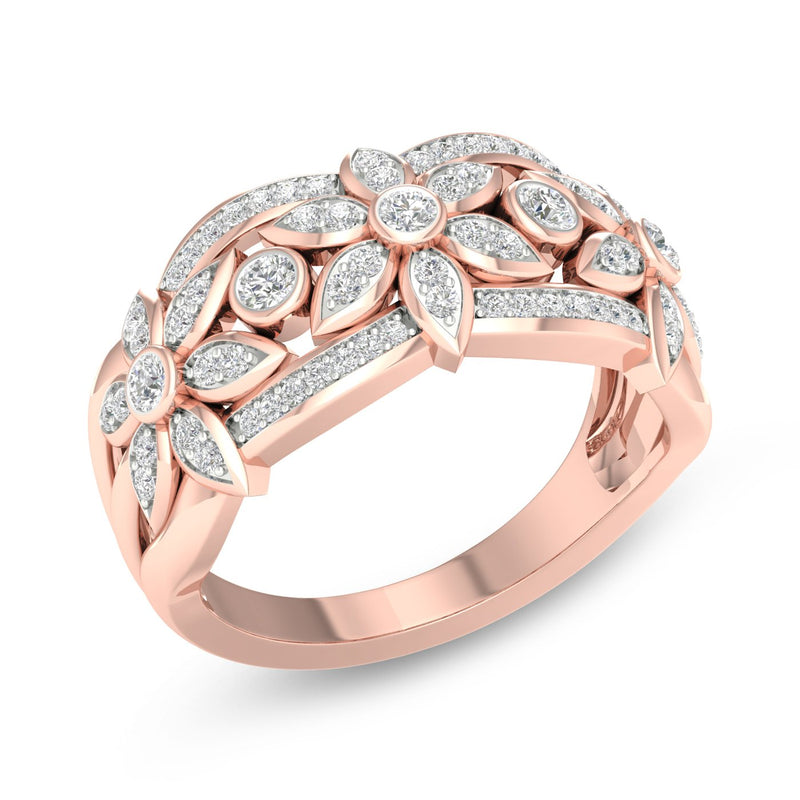 9Ct Rose Gold 0.33Ct Diamond Ring