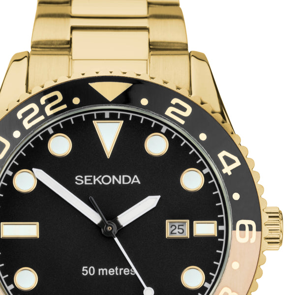 Sekonda Ocean Gold & Black Watch  - SK30198