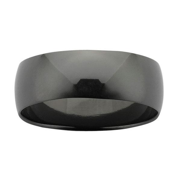 Ziro Classic Polished Black Zirconium Ring
