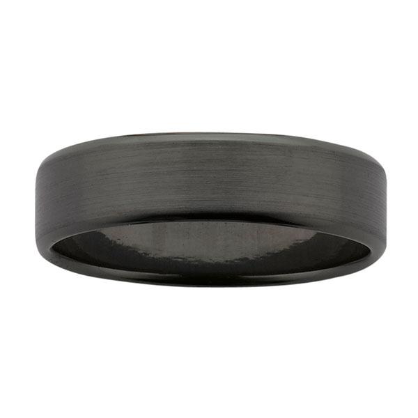Ziro Sanded Black Zirconium Ring