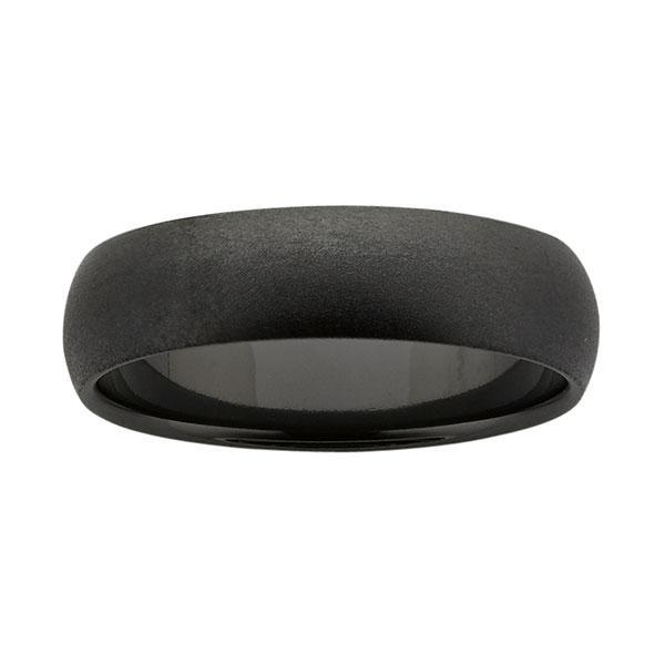 Ziro Brushed Black Zirconium Ring