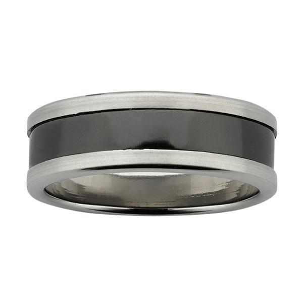 Ziro Titanium Ring with Black Zirconium Centre