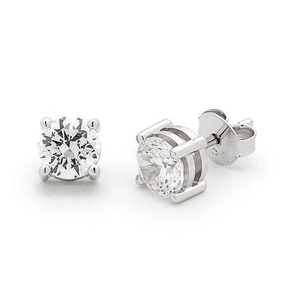 Diamond Stud Earrings 9ct White Gold