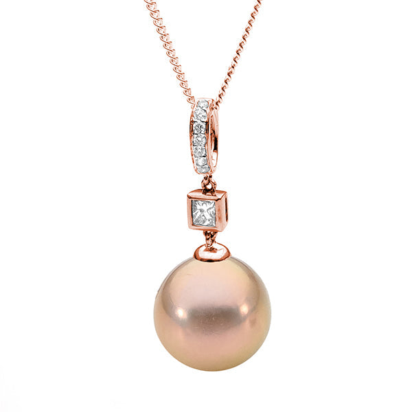 9ct rose gold Edison pearl pendant 9ct rose gold Edison pearl pendant