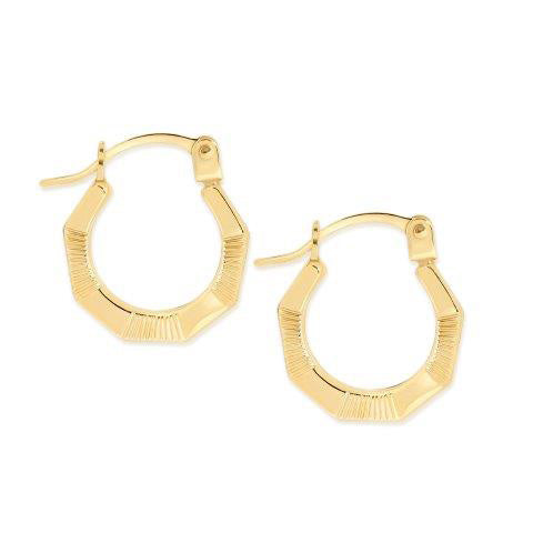 9ct Yellow Gold 6mm Hoop Earrings