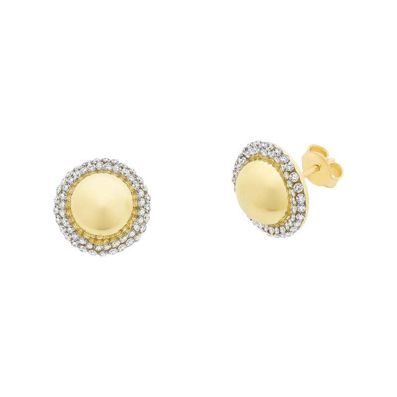 9ct Gold Silver Filled Swarovski Crystal Stud Earrings