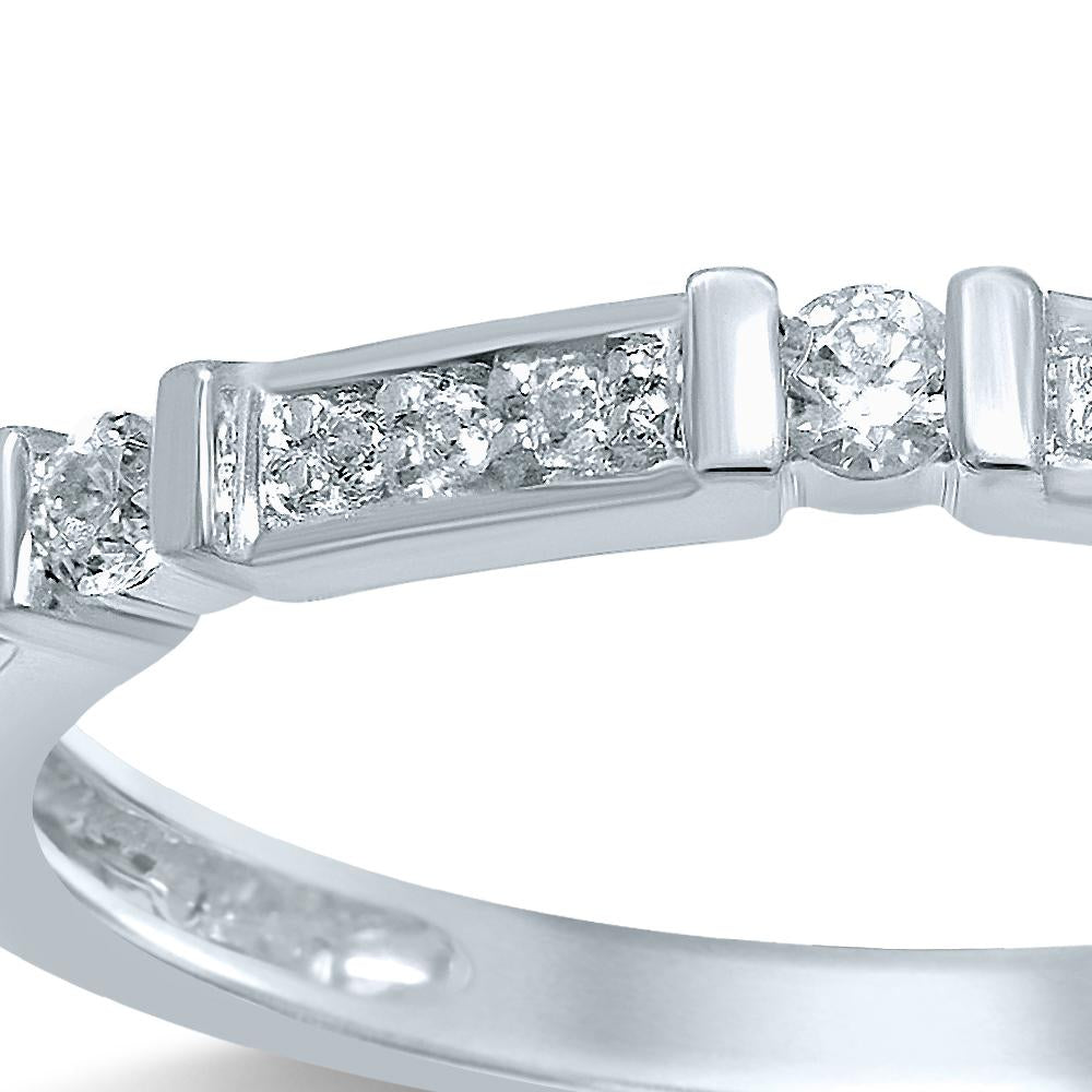 9Ct White Gold 0.151Ct Diamond Ring