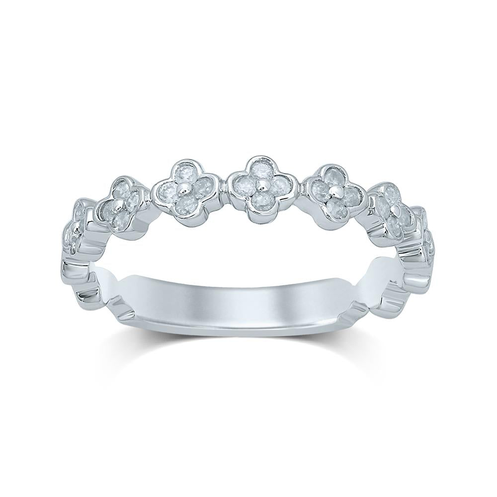 9Ct White Gold 0.252Ct Diamond Ring